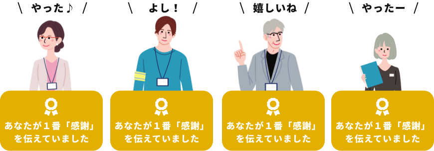 あなたが1番「感謝」を伝えていました